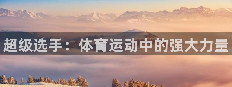 超级选手：体育运动中的强大力量
